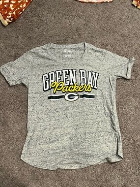 Authentic Green Bay Packers Gray Signature Tee, Small